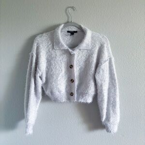 Fuzzy Cropped Sweater
